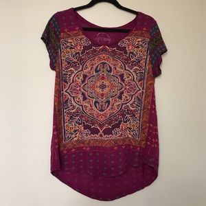 NWOT LUCKY BRAND t shirt / shirt mandala paisley